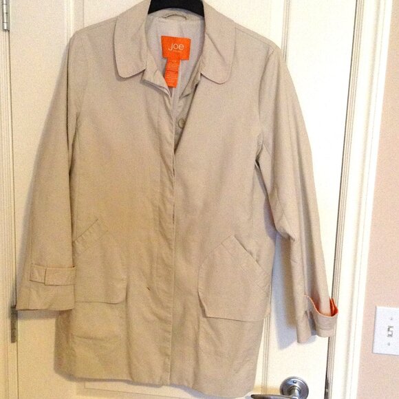 Joe Fresh Women's Rain Coat Size XL Cotton Lightweight Lined Pockets Summer Fall - Picture 1 of 11